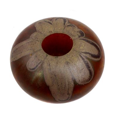 Bemalte kleine Vase, Isgard Moje-Wohlgemuth, 1976 signiert