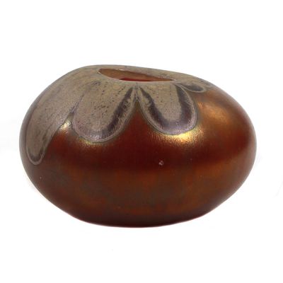 Bemalte kleine Vase, Isgard Moje-Wohlgemuth, 1976 signiert