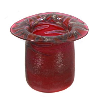 Bemalte kleine Vase, Isgard Moje-Wohlgemuth, 1980 signiert