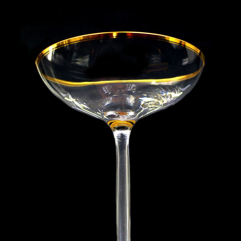 Stem glass with polished gold rim, Josephinenhütte, designed by A. Gerlach, c. 1900.