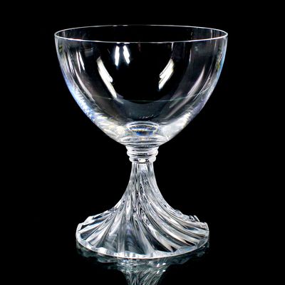 6 Weißweingläser aus Kristallglas, Lalique, Serie Rambouillet um 1955-70.