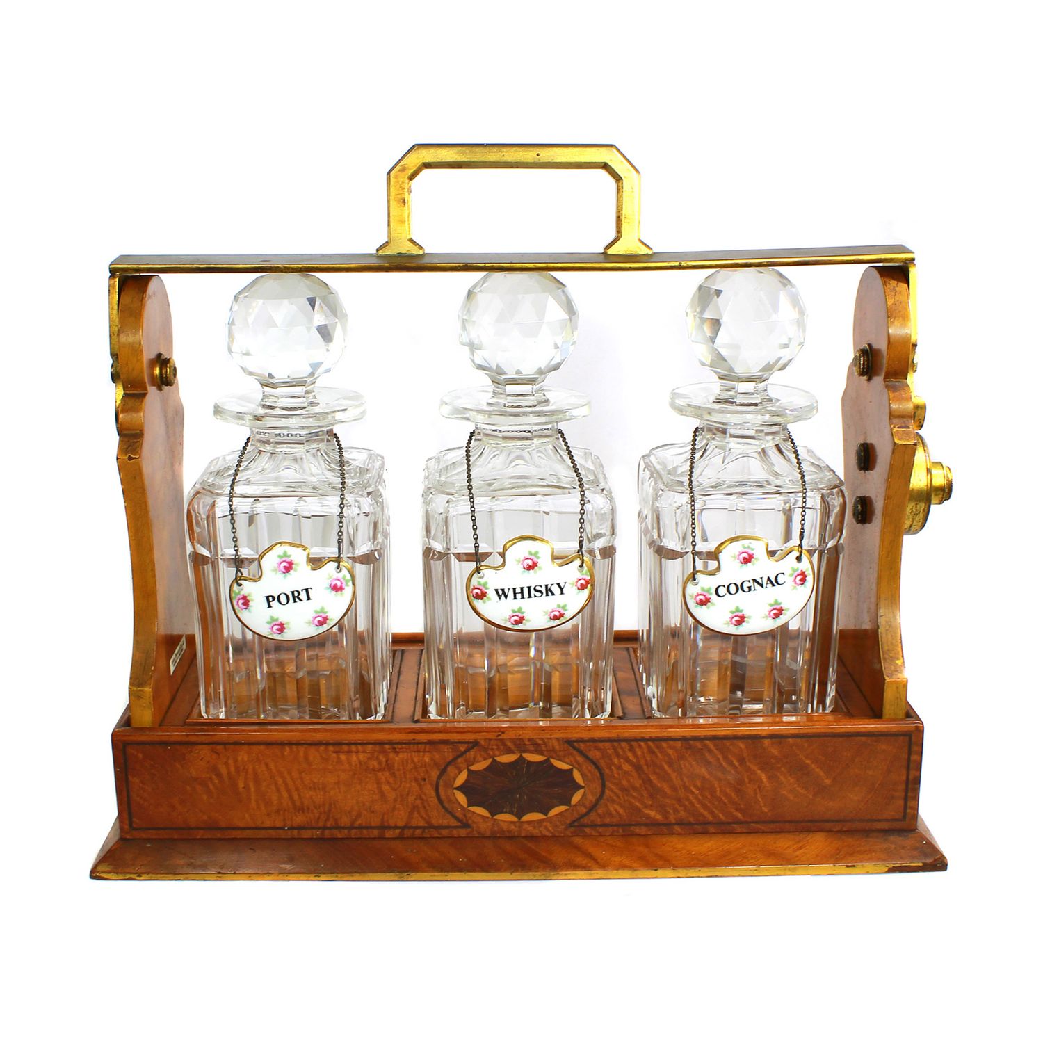 Tantalus set of 3 carafes, G. Betjemann &amp; Sons, Kirby LTD around 1900