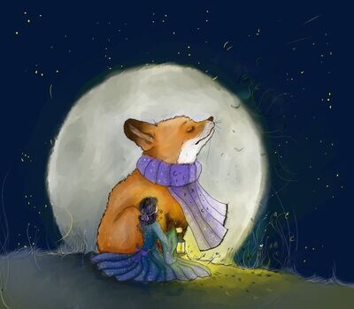 Der Fuchs und das Mädchen im Mond