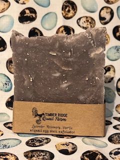 Lavender &amp; Rosemary Vanilla Goat Milk Soap with Quail Egg Shell Exfoliant