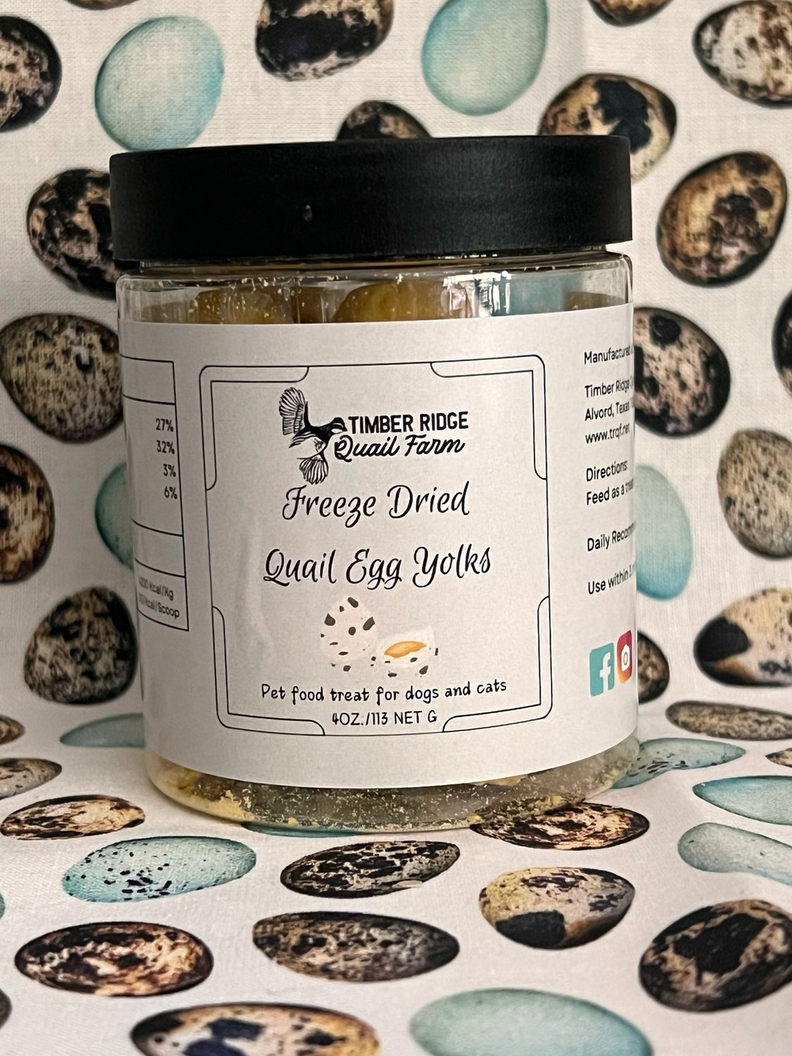 Freeze-Dried Quail Egg Yolks