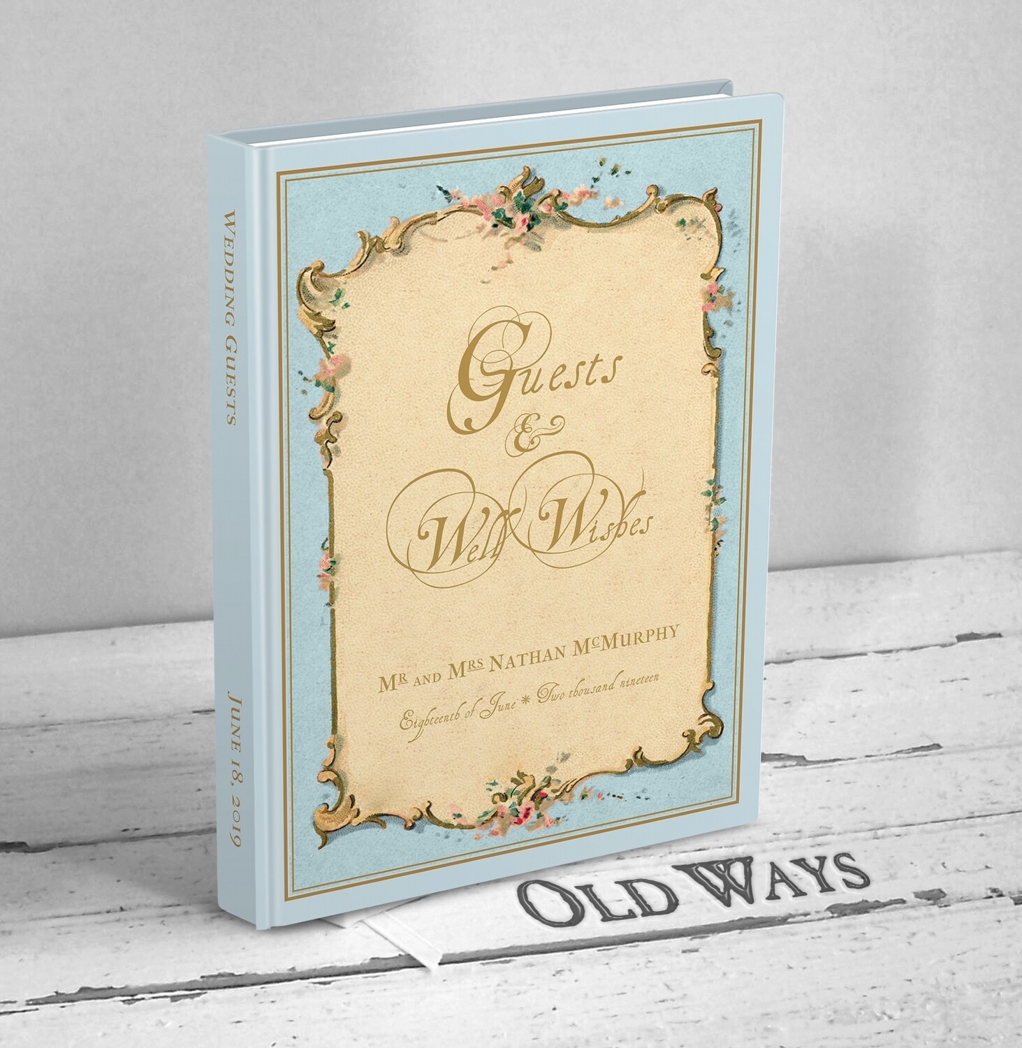 French Vintage Wedding Guest Book