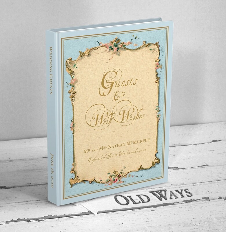French Vintage Wedding Guest Book