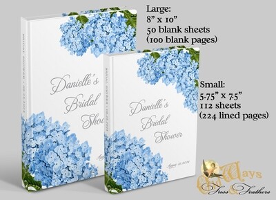 Blue Hydrangea Bridal Shower Guest Book