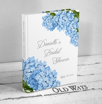Blue Hydrangea Bridal Shower Guest Book