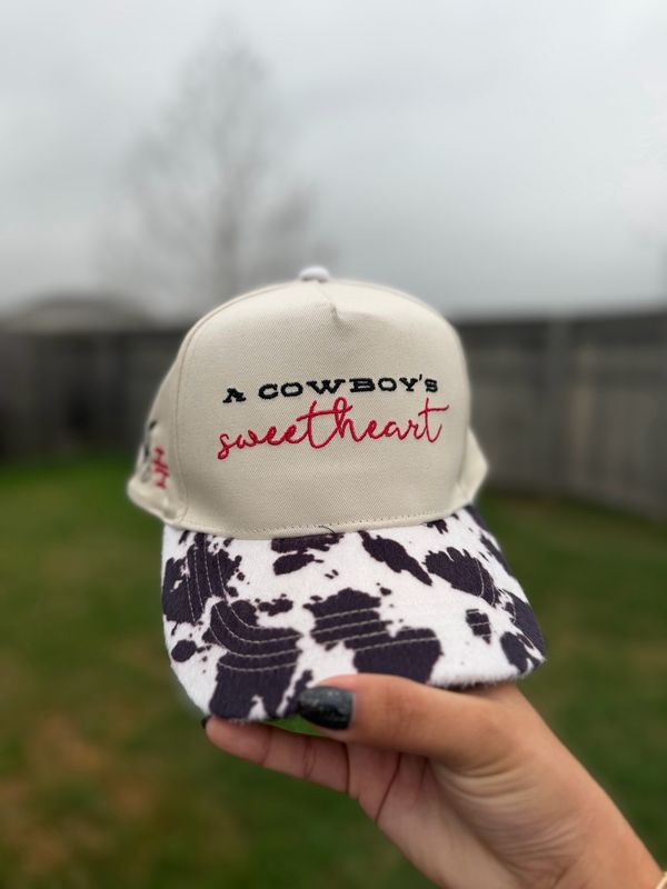 A Cowboy’s Sweetheart Cowhide SnapBack