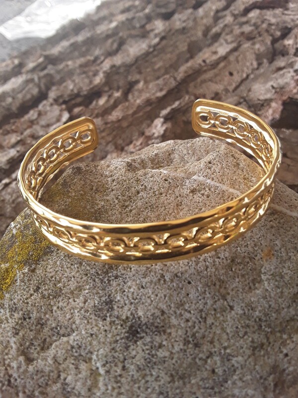 Armreif, 18 Karat vergoldet