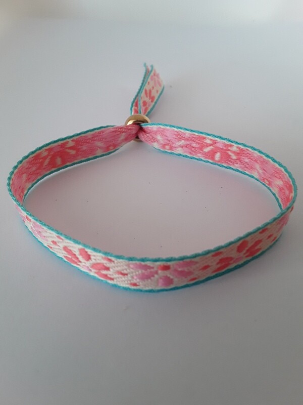 Schmuckarmband im IBIZA-Style &quot;pink flower&quot;