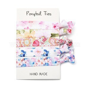Armband, Haargummi mit Blumenprint