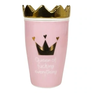 Krönchentasse mit Sieb &quot;Queen of fucking everything&quot;&quot;
