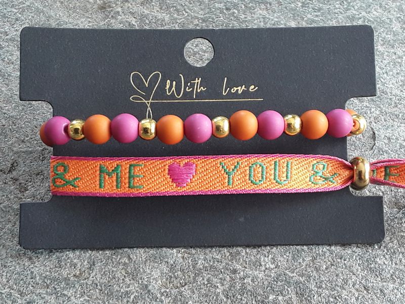 Schmuckarmband &quot;You and me&quot; und Perlenarmband
