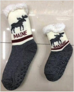 Slipper Socks - Moose - Child