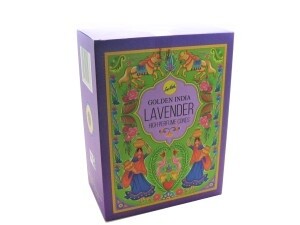 Golden India High Perfume Backflow Cones - Lavender