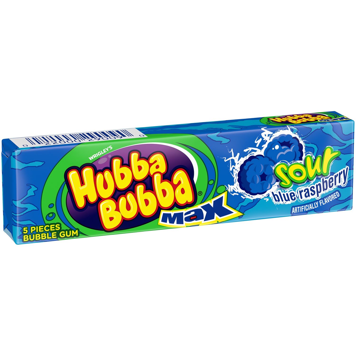 Hubba Bubba Max - Sour Blue Raspberry - 5 pc