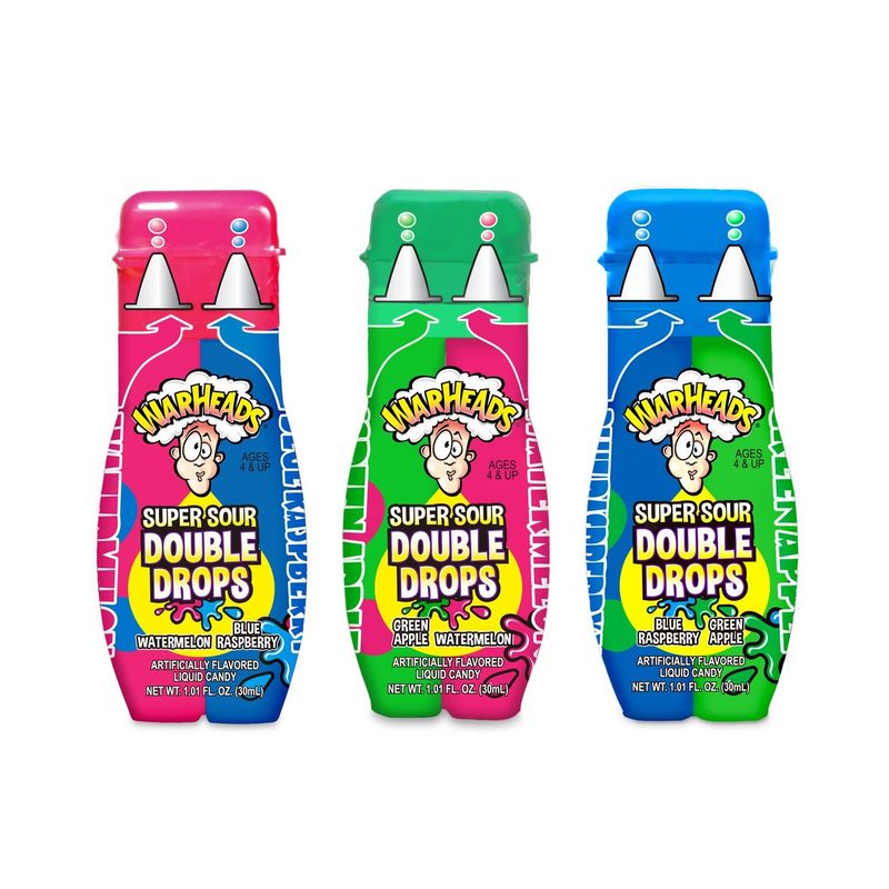 Warheads Super Sour Double Drop - 1 oz bottle