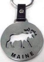Keychain - Maine Moose - Metal Die Cut