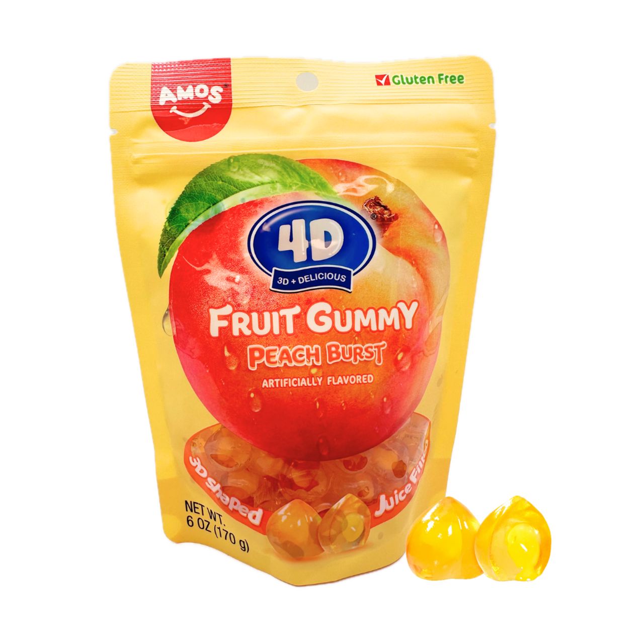 4D Fruit Gummy - Peach Burst