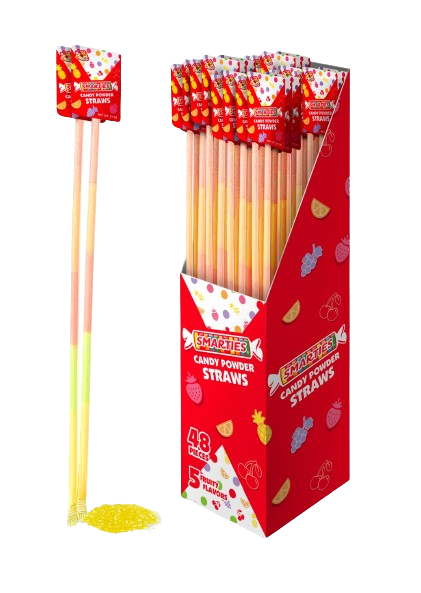 Smarties Candy Powder Straw