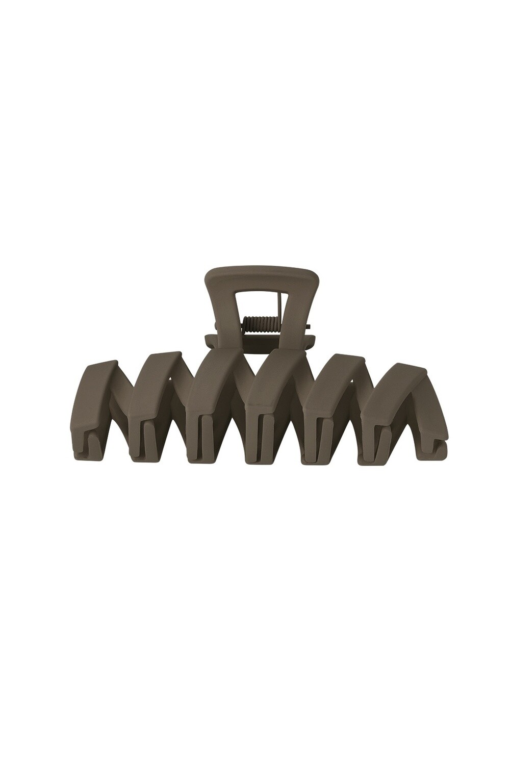 Haarklip Zigzag bruin