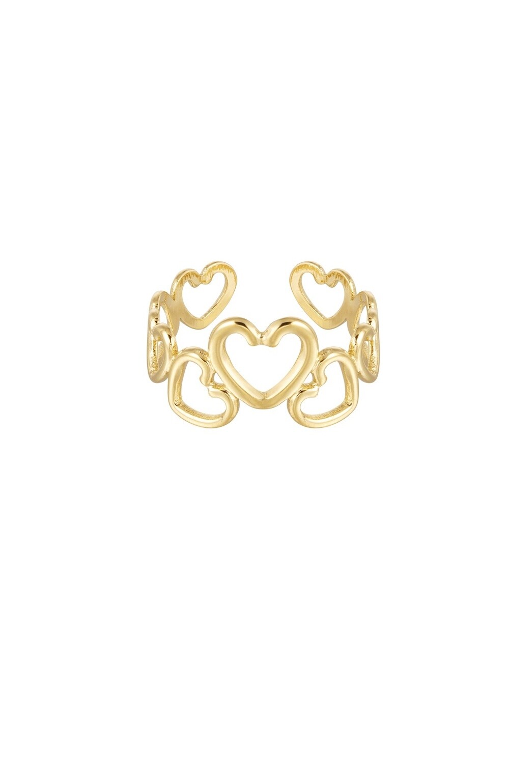Ring Hartjes Goud stainless steel