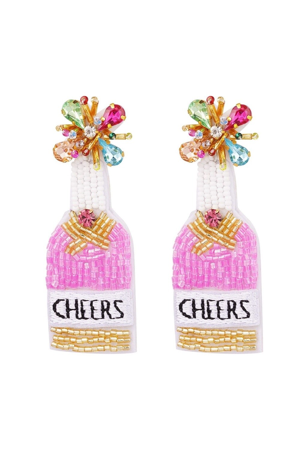 Oorbel Cheers roze