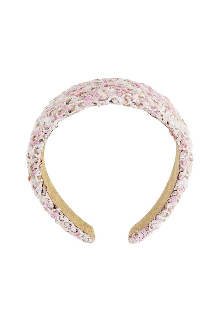 Haarband Grof patroon roze