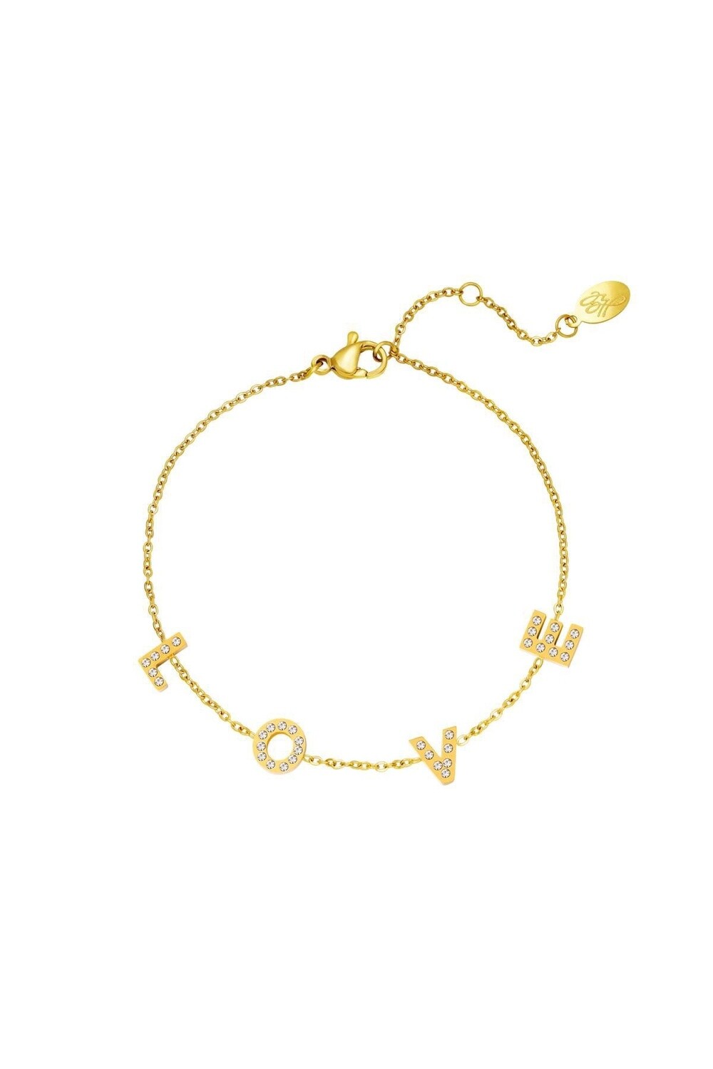 Armband Love goud Stainless Steel