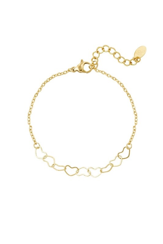 Armband Hart goud stainless steel