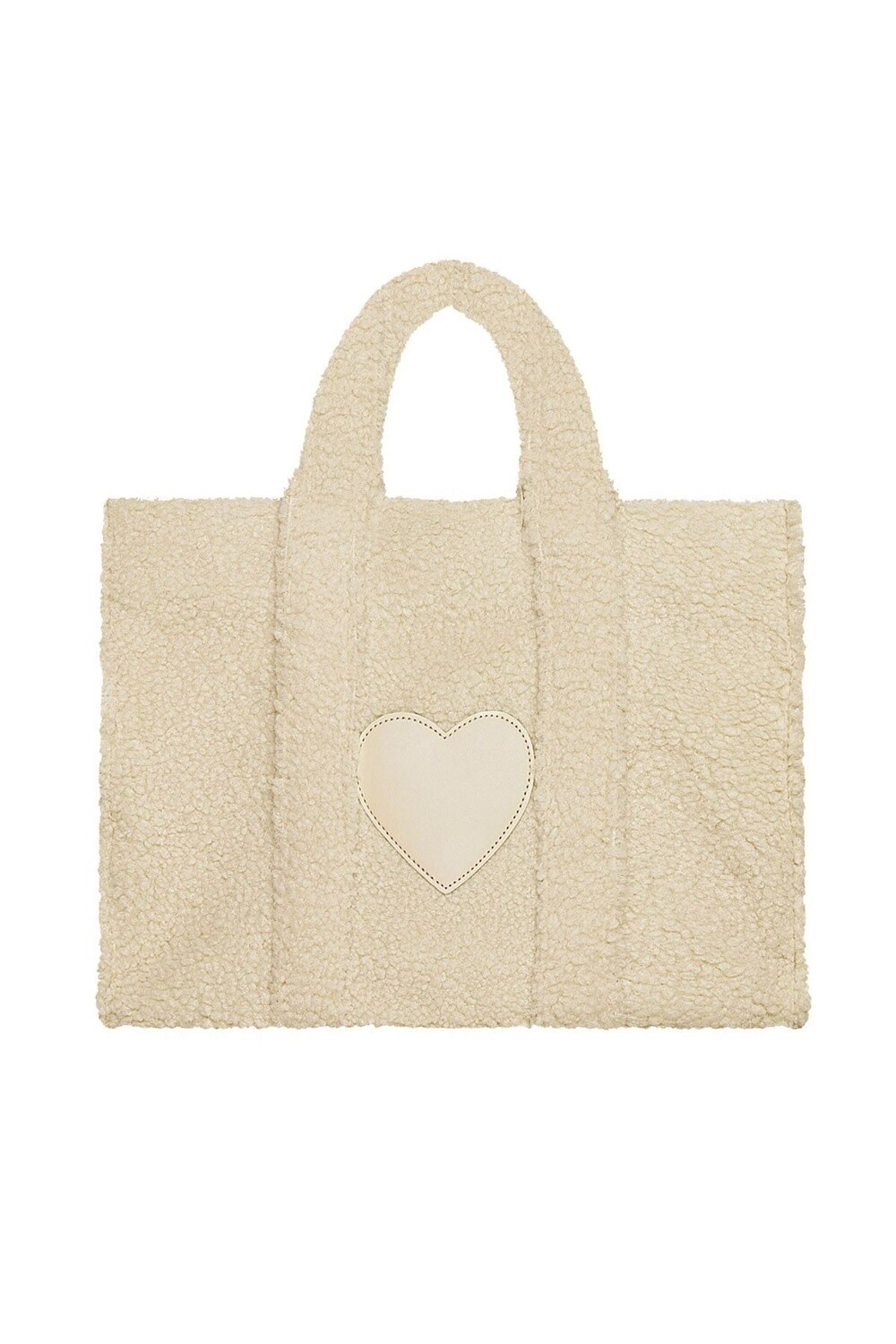 Tas Shopper teddy hart off-white