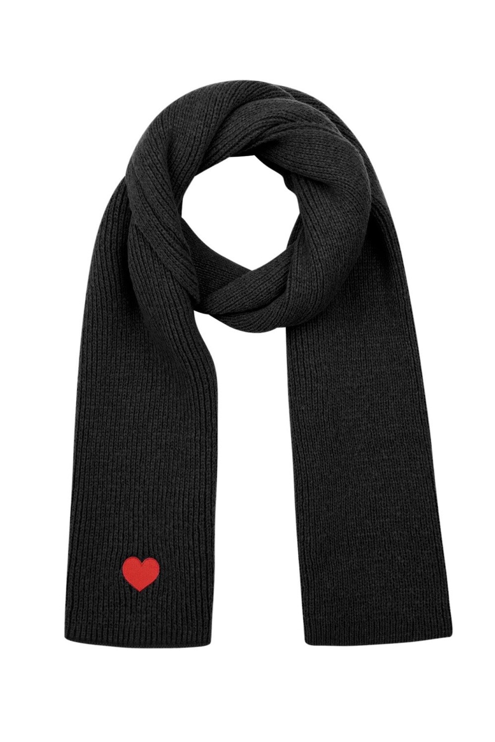 Sjaal winter Hart zwart