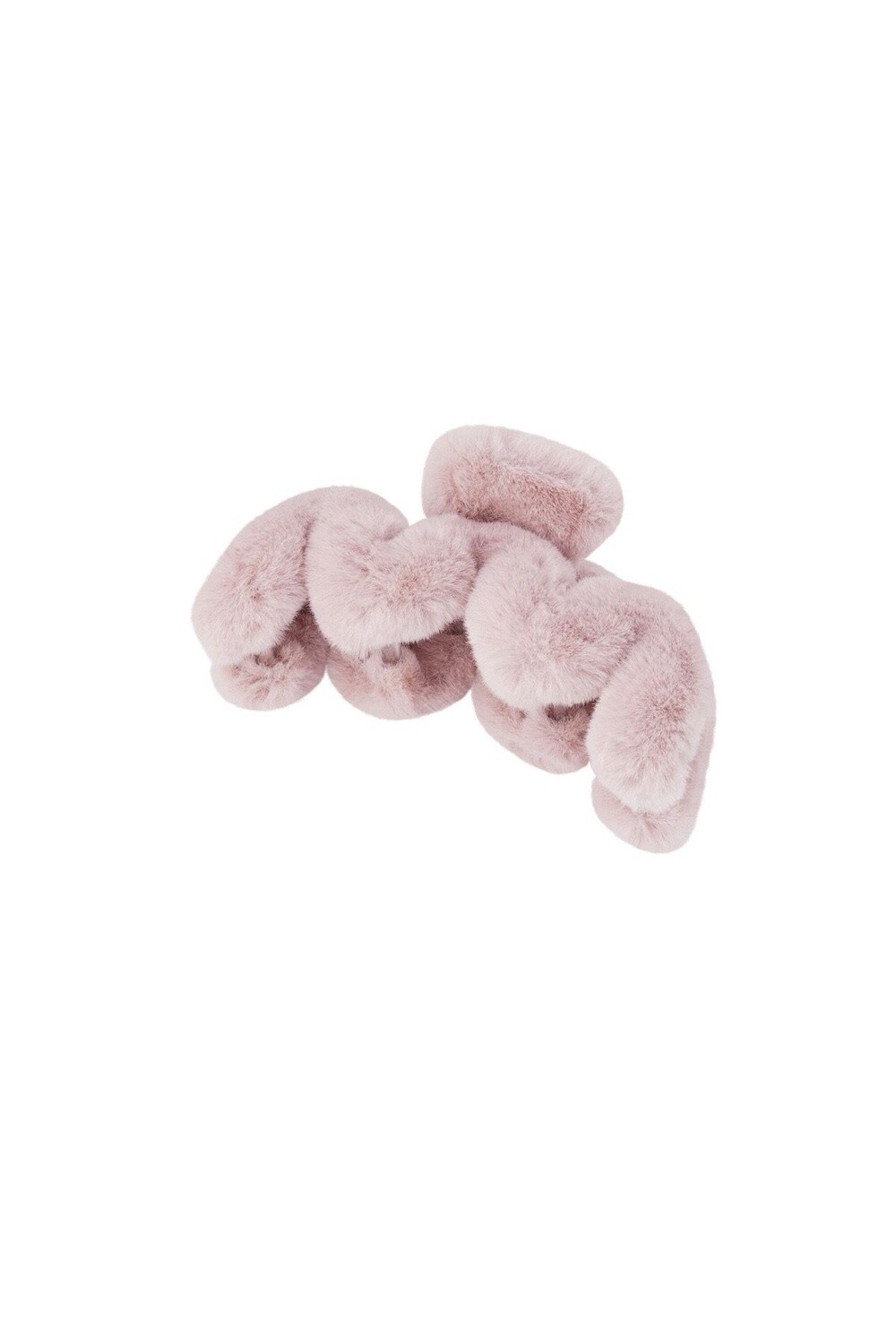 Haarklem fluffy zigzag roze
