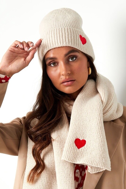 Muts met hart off white