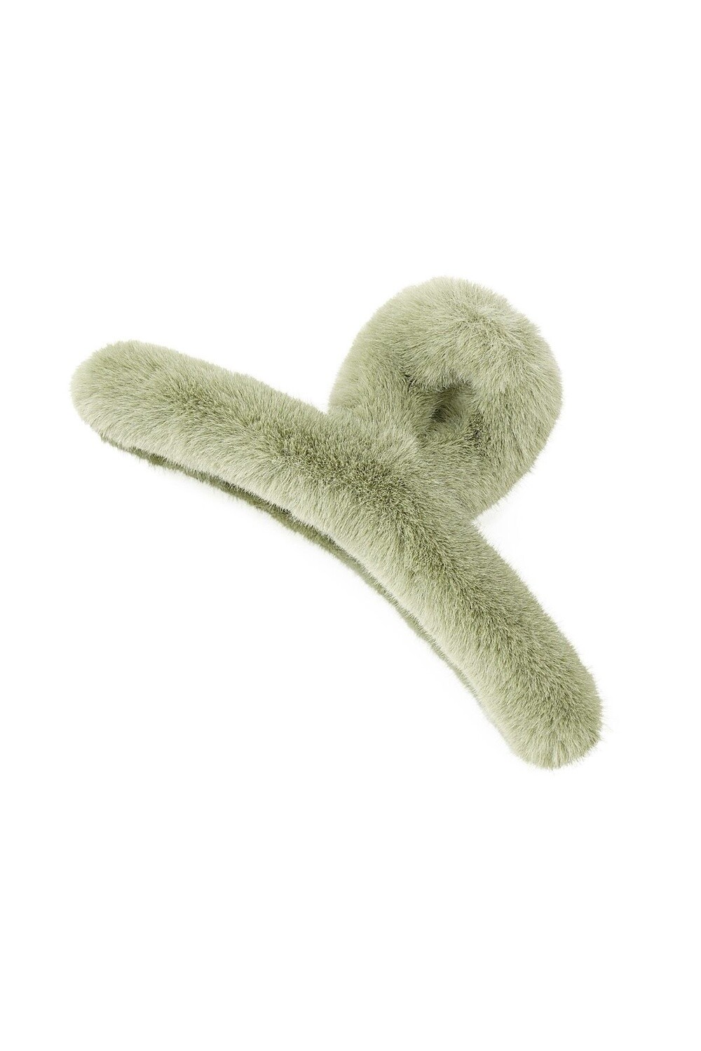 Haarclip bont groen