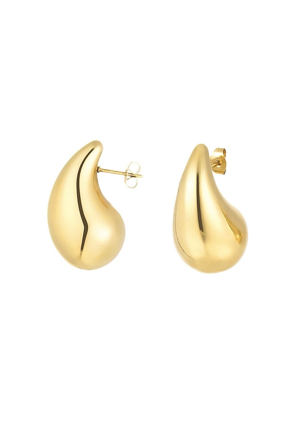 Oorbel druppel medium goud