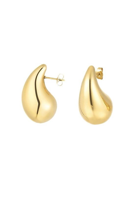 Oorbel druppel medium goud
