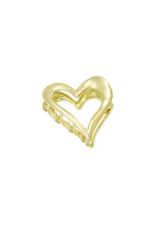Haarclip hart goud