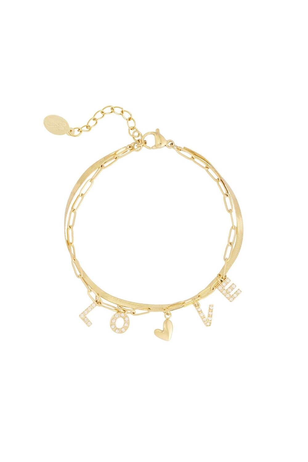 Armband love goud
