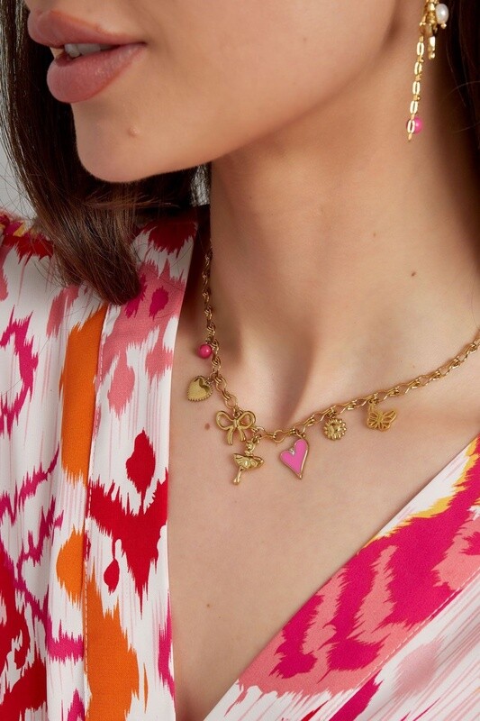 Ketting bedel dancing goud