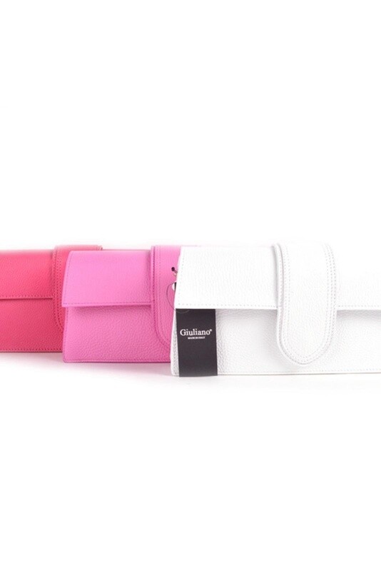 Handtas pink leer