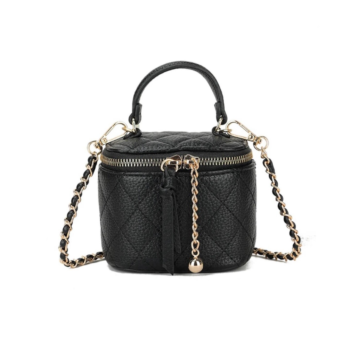 Tas chan mini kunstleer zwart