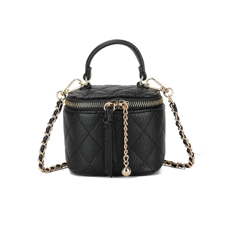 Tas chan mini kunstleer zwart