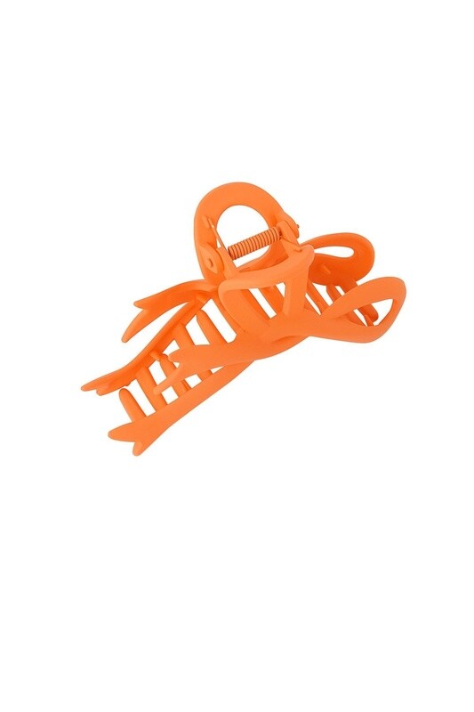 Haarclip oranje strik