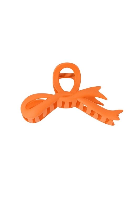 Haarclip oranje strik