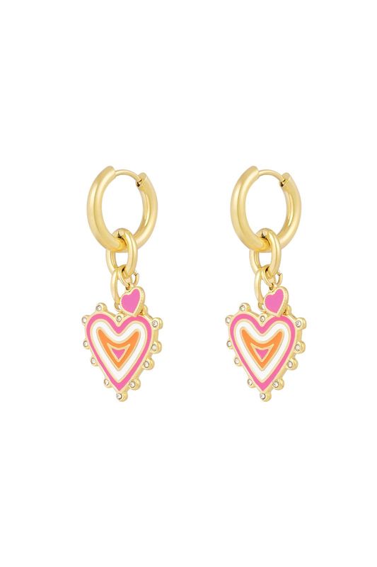Oorbel Love is the prize goud