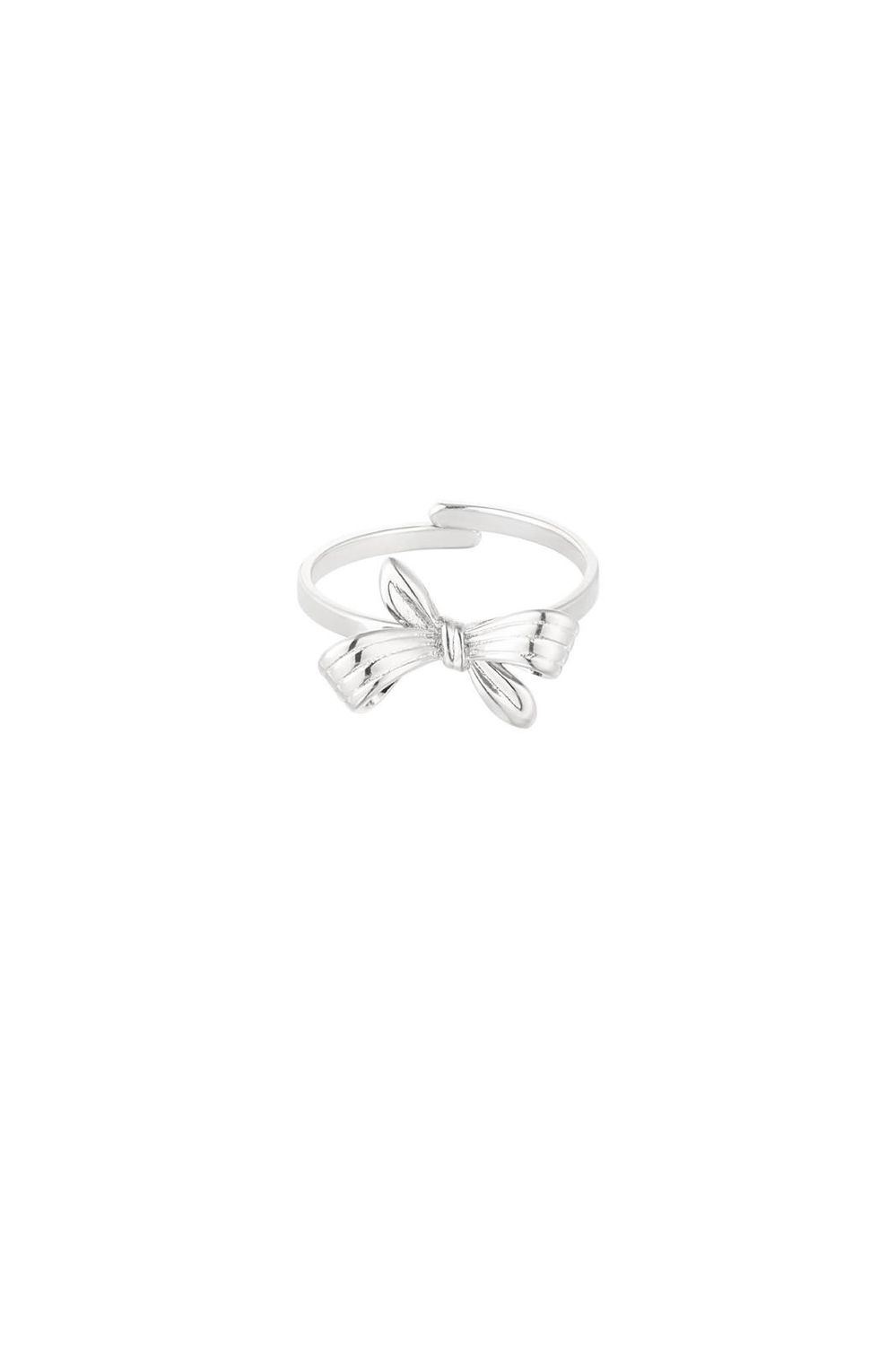 Ring omgekeerde strik zilver