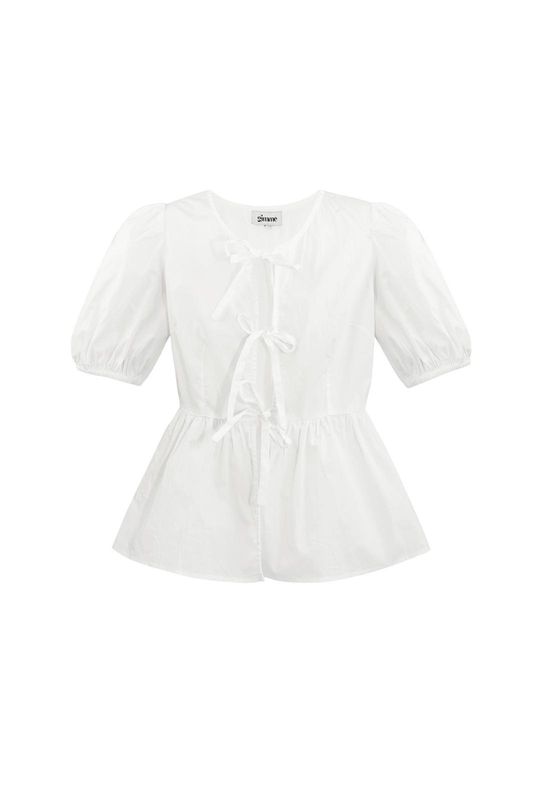 Blouse met strik wit  maat S